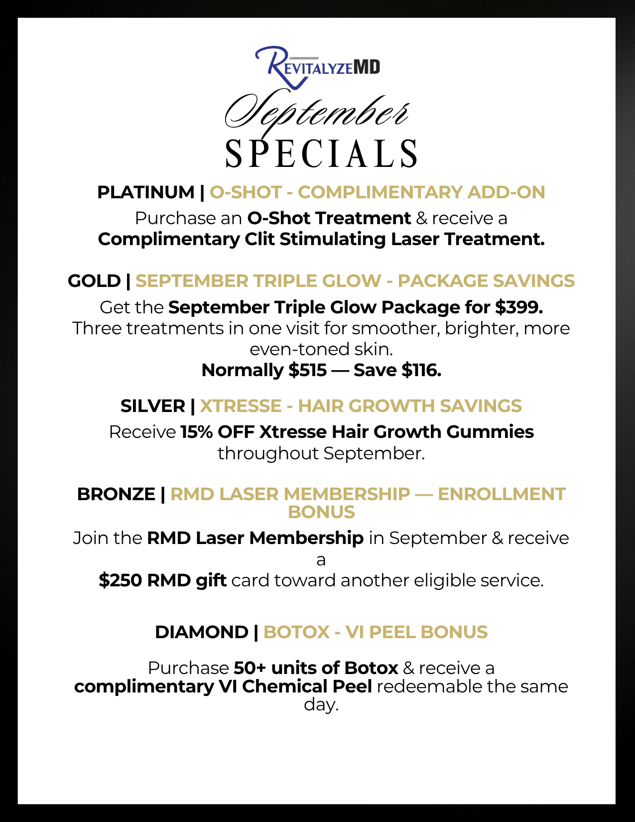 Sept 2026 Specials
